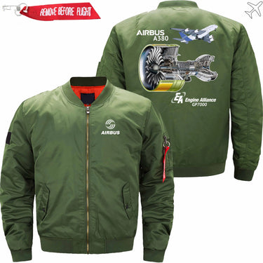 AIRBUS A380 GP7000 ENGINE Ma-1 Bomber Jacket Flight Jacket Aviator Jacket THE AV8R